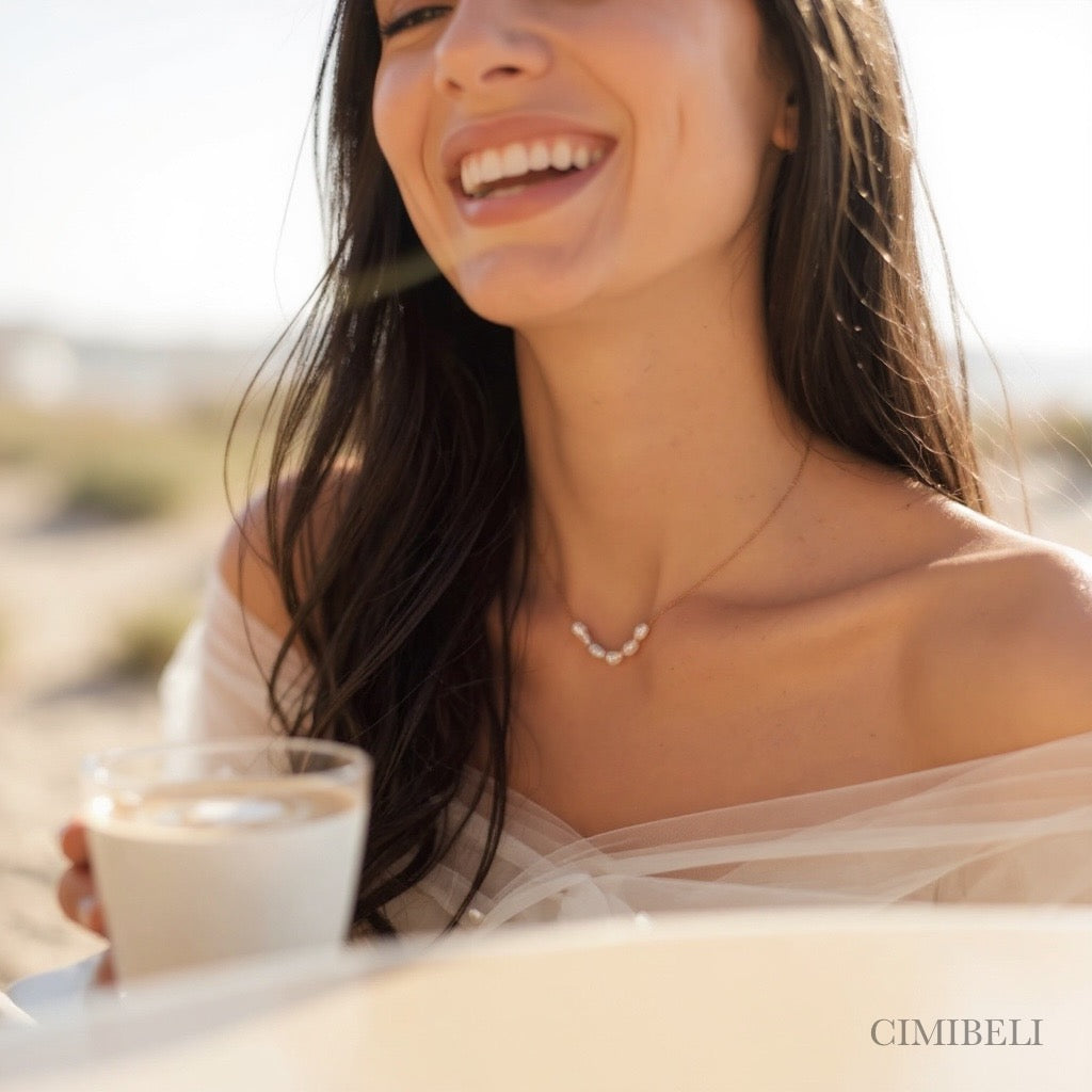 Collier de mariage perles d’eau douce "Lucie"