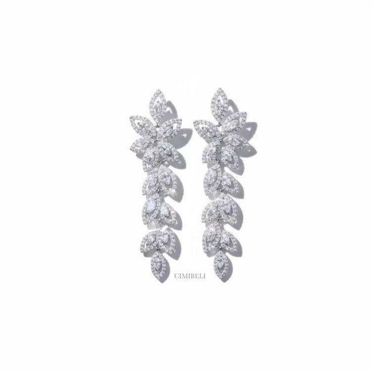 Boucles d’oreilles mariage or rose 'Rosa'