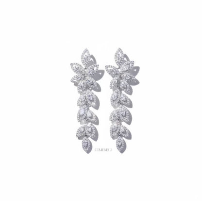 Boucles d’oreilles mariage or rose 'Rosa'
