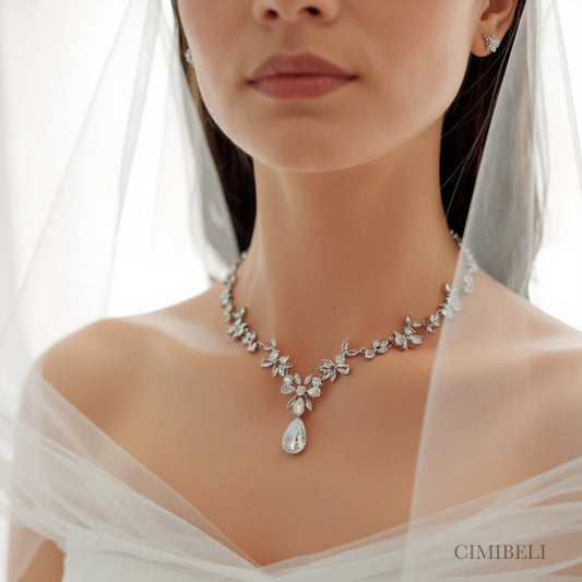 Parure de bijoux mariage 'Pansy'