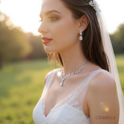 Parure de bijoux mariage 'Pansy'