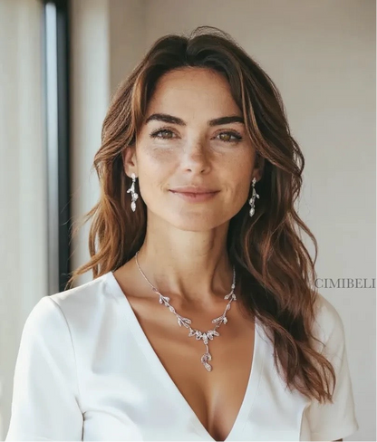 Parure de bijoux 2 pièces mariage "Tulipe"