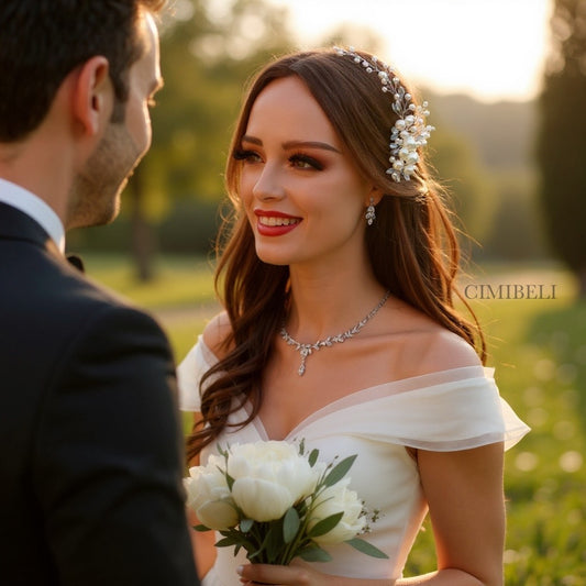 Vigne cheveux mariage 'Lina'