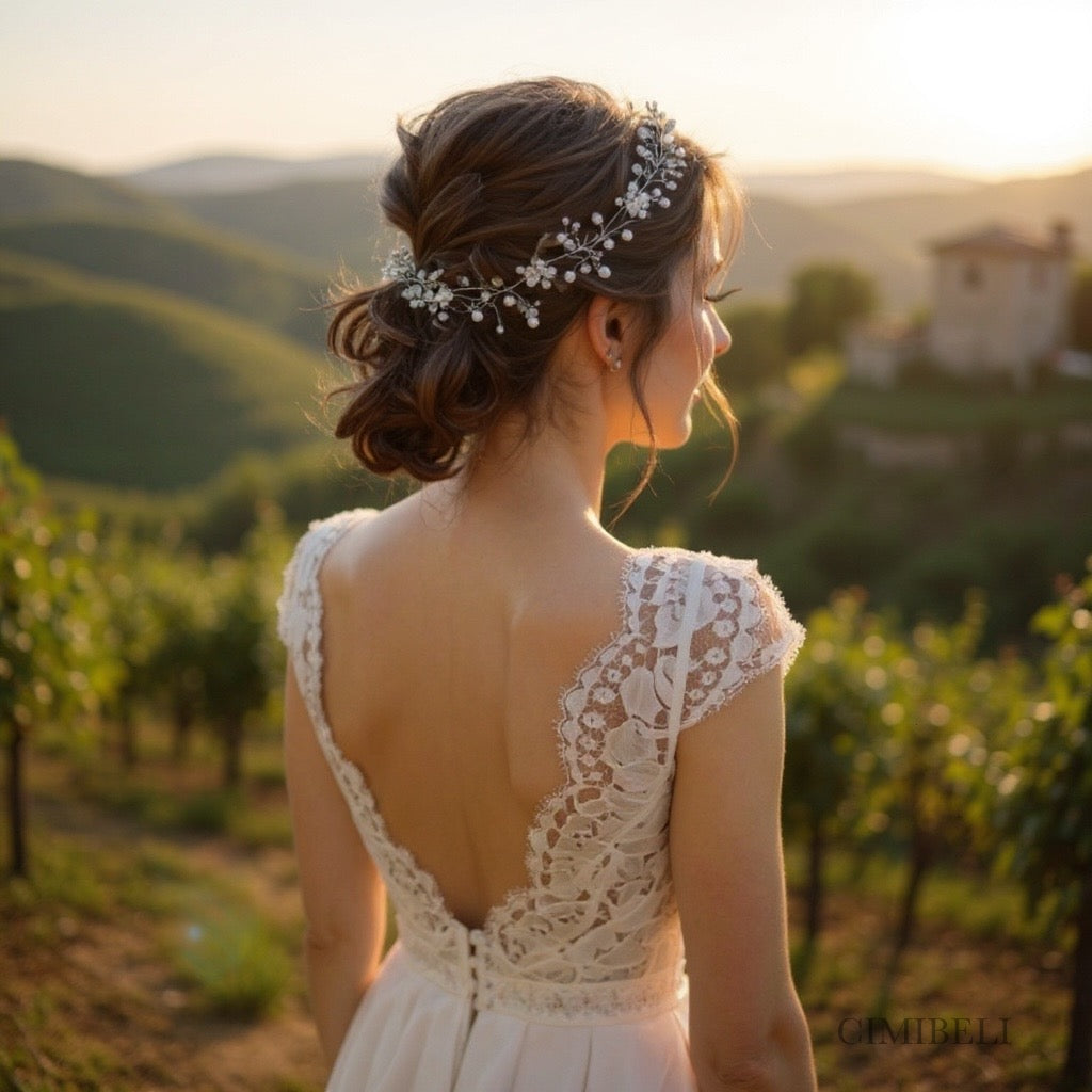 Vigne de cheveux mariage "Lierre"