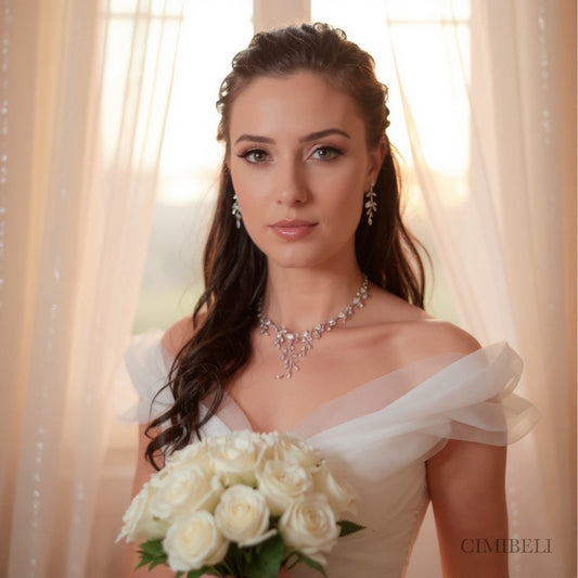 Parure de bijoux mariage 'Lavande'