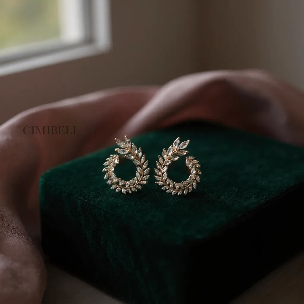 Boucles d’oreilles en or rose "Nénuphar"