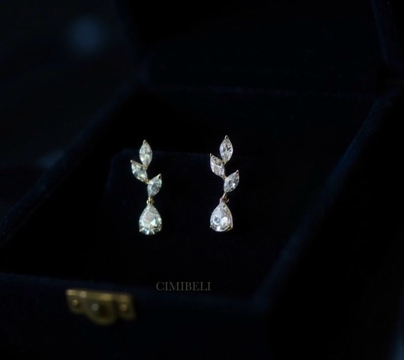Boucles d’oreilles de mariage romantique "Izar"