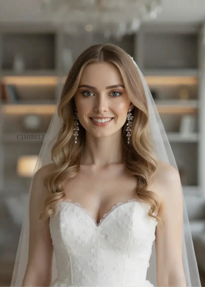 Boucles d’oreilles mariage "Carya"