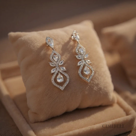 Boucles d’oreilles mariage "Orchidée"