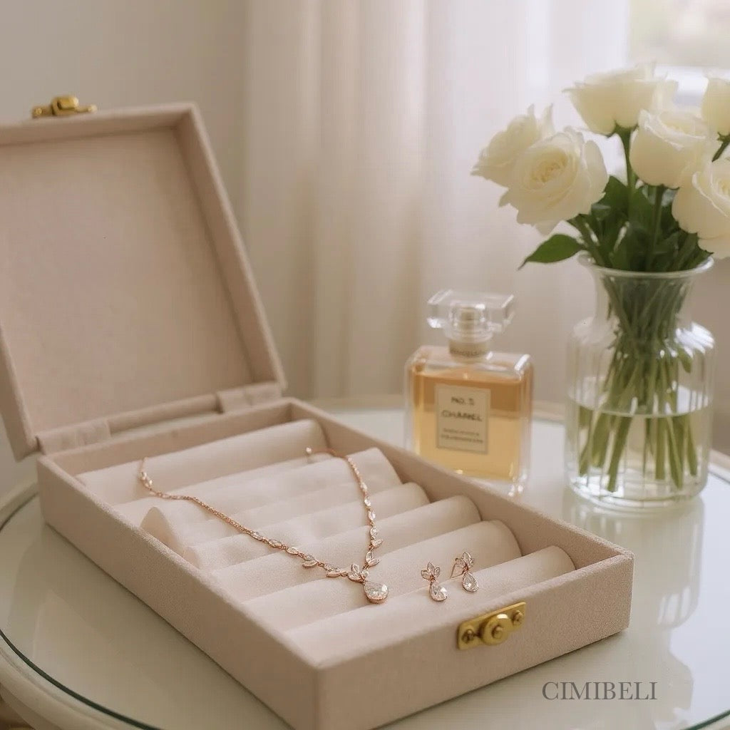 Parure bijoux mariage ensembles en argent "Tina"