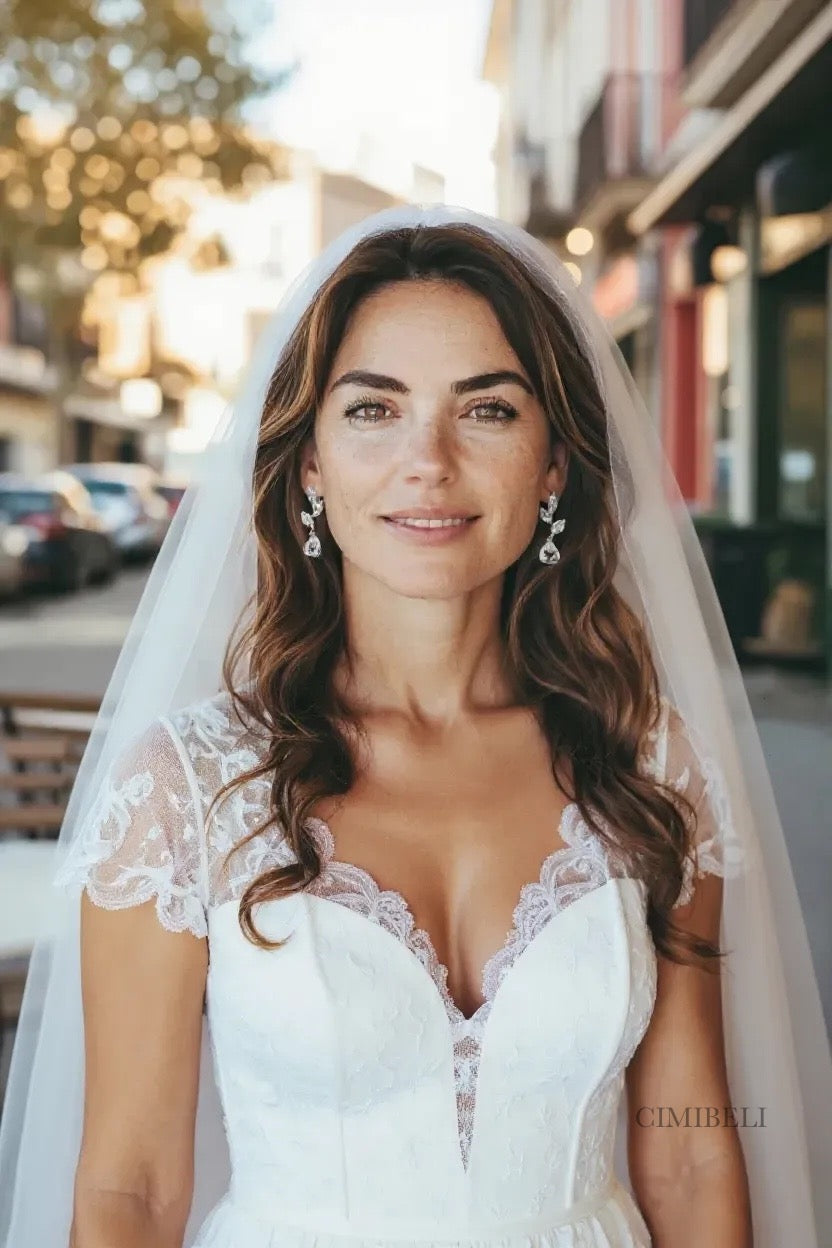 Boucles d’oreilles de mariage romantique "Izar"