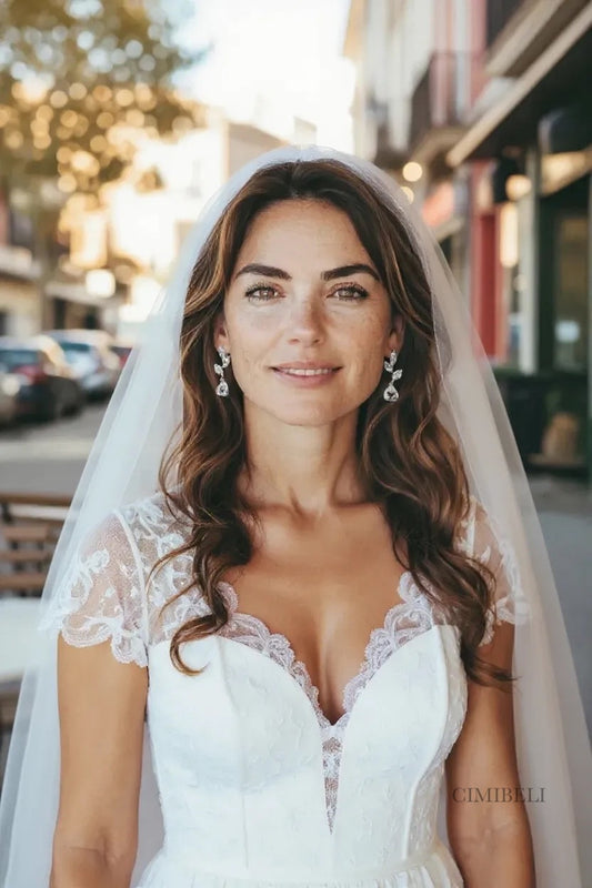 Boucles d’oreilles de mariage romantique "Izar"