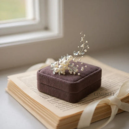 Barrette de mariage opales bleues 'Cherry'