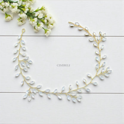 Vigne cheveux mariage opal"Hetre"