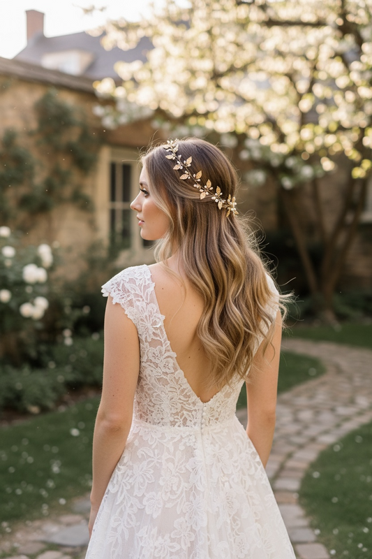 Vigne de cheveux mariage "Olmo"