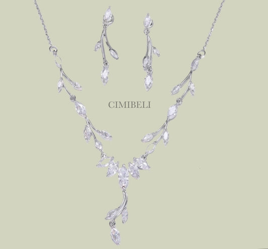 Parure de bijoux 2 pièces mariage "Tulipe"