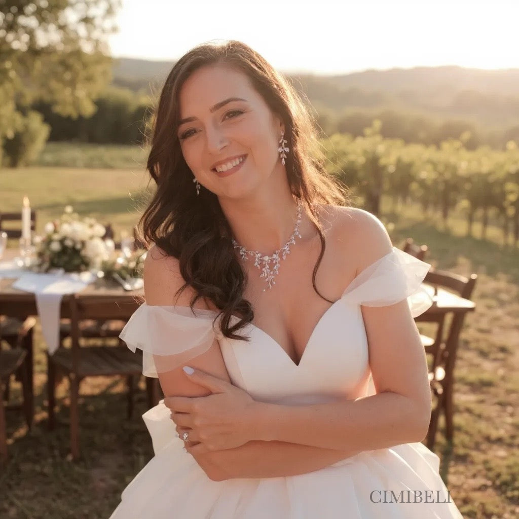 Parure de bijoux mariage 'Lavande'